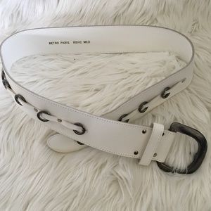 vintage retro paris leather belt